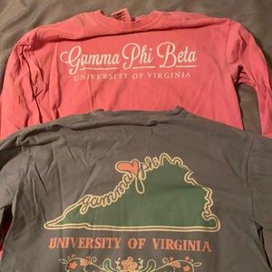 Two Gamma Phi UVA Shirts